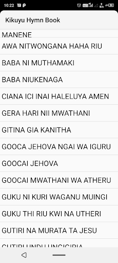 Nyimbo Cia Kuinira Ngai Screen 2
