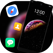 Abstract dark colorful planet shine P20 Pro theme