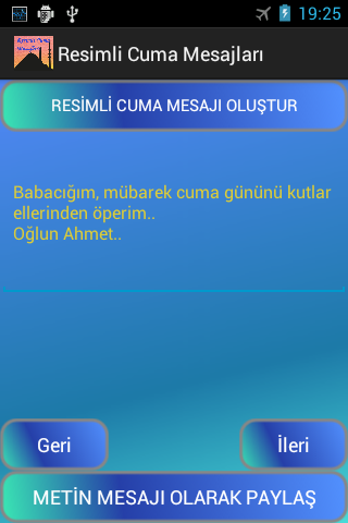 Android application Resimli Cuma Mesajları Yap screenshort