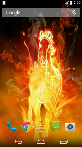 Android application Fire Horse 3D Video Wallpaper screenshort