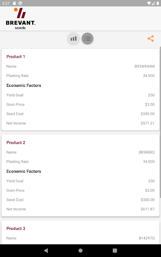 Screenshot of Brevant™ seeds