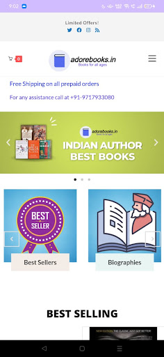 Android application Adore Books screenshort
