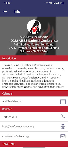 AISES Events Screen 3