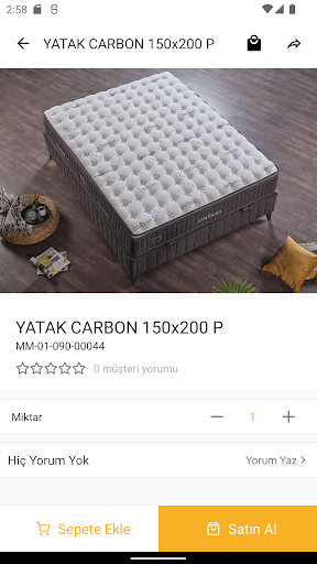 Android application Royal Yatak B2B screenshort