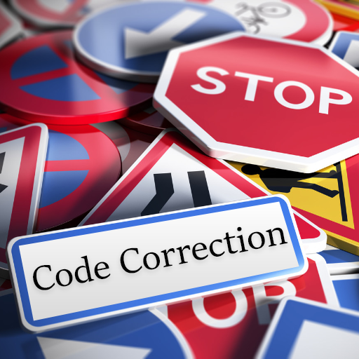 Driving school code correction logo