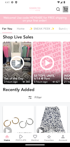 Screenshot of Fashion Ten and Trends