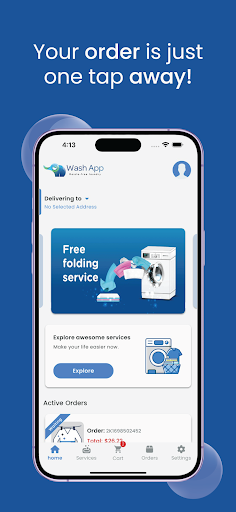 Android application WashApp screenshort