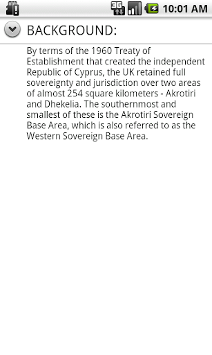 Android application Akrotiri Facts screenshort