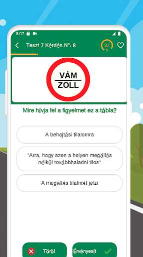 KRESZ Teszt Screen 3