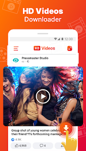 HD ビデオと音楽のダウンローダー アプリ
