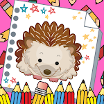 Cover Image of Download Offline Hedgehog Coloring Book  APK