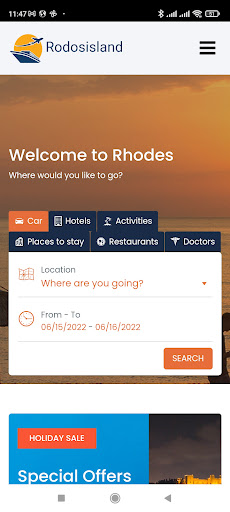 Android application Rodosisland - Rhodes - Greece screenshort