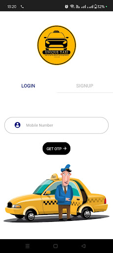 Android application Unique Taxi Customer screenshort