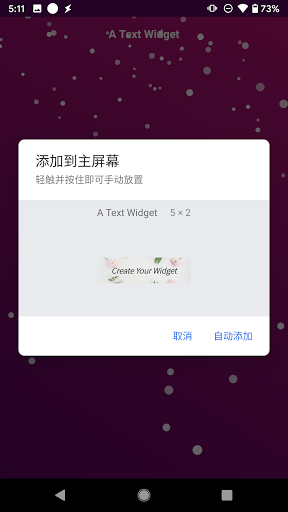 Text Widget Screen 3
