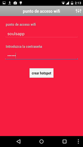 Vista previa de la aplicación