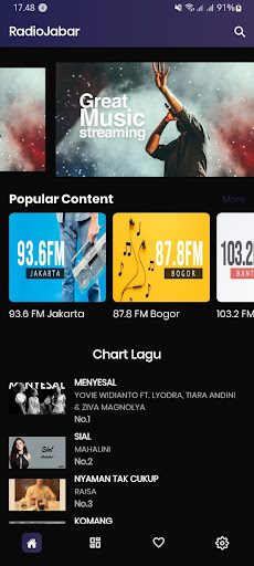 Android application Radio Jabar screenshort