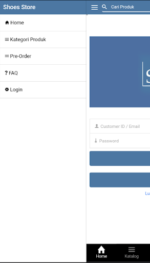 Android application Shoes Store screenshort