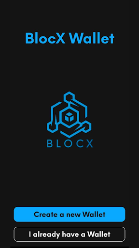 Android application BlocX Wallet screenshort
