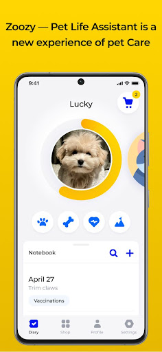 Android application ZooZy - for pet lovers screenshort