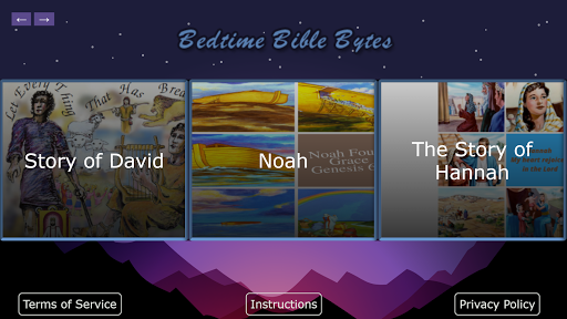 Android application Bedtime Bible Bytes screenshort