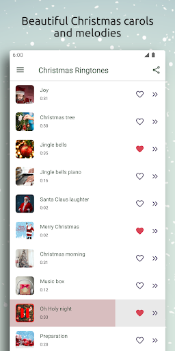 Android application Christmas ringtones screenshort