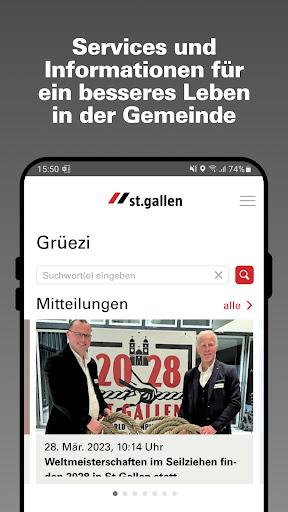 Android application Stadt St.Gallen screenshort