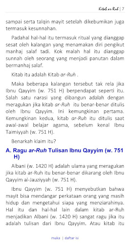 Android application Menggugat Kitab arRuh screenshort