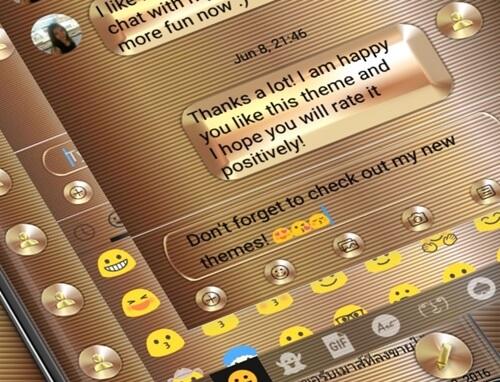 SMS Messages Gold Copper Theme