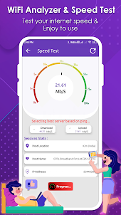 Auto Connect Wifi & Speed Test