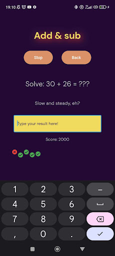 MathWarmer Screen 2