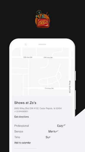 Android application Shows At Zo's screenshort