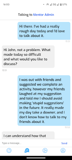 My Mentor App Screen 3