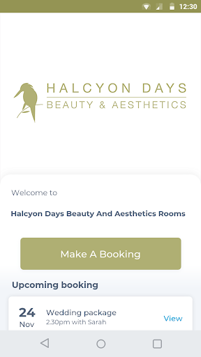 Android application Halcyon Days Beauty And Aesthe screenshort