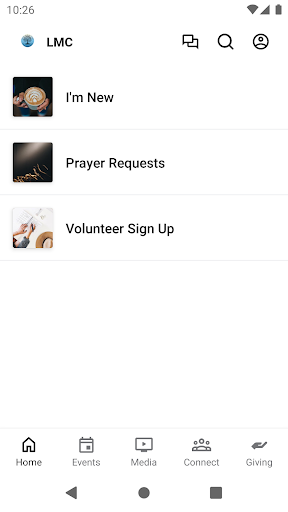 Android application Lincoln Methodist Church screenshort