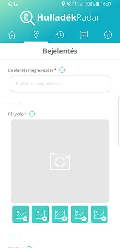Android application HulladékRadar screenshort