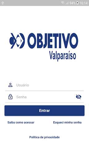 Android application Colégio Objetivo Valparaíso screenshort