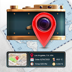 GPS maps timestamp camera app icon
