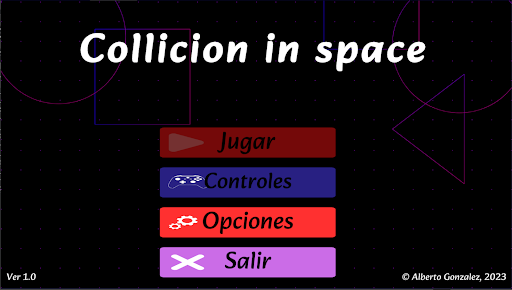 Android application Collision in Space screenshort