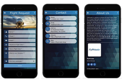 Android application FlyPrivate screenshort