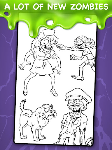 Animated Zombies Coloring Page Screen 3