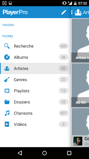 Android application Skin Flatty for PlayerPro V4 screenshort