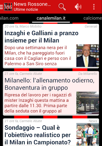 Android application News Rossonero screenshort
