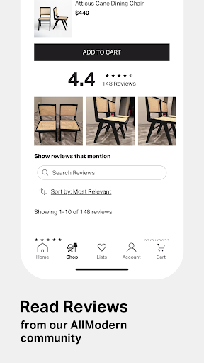 Screenshot of AllModern