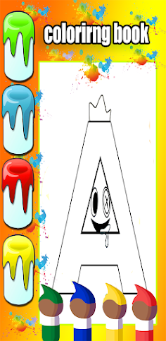 rainbow alphabet lore coloring - Screenshot 1