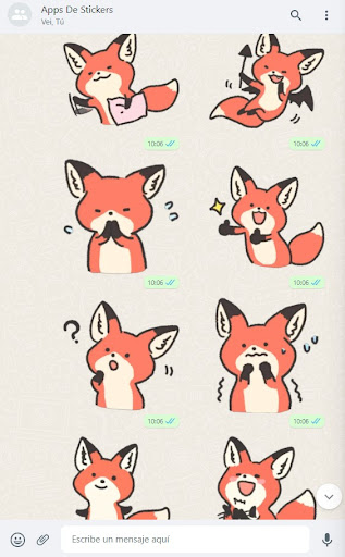 Android application Zorro Stickers Animados screenshort