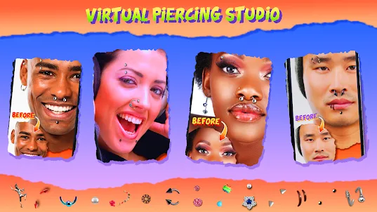Salão de Piercings Virtual Pro