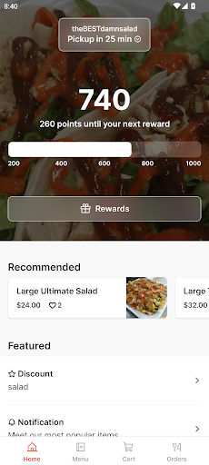 Android application theBESTdamnsalad screenshort