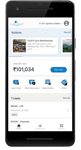 Android application Agarwal Estates screenshort