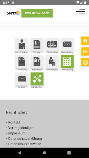 Neuwied Kundenportal Screen 2