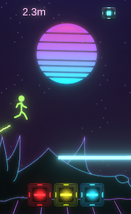 Neon Stickman Draw Runner